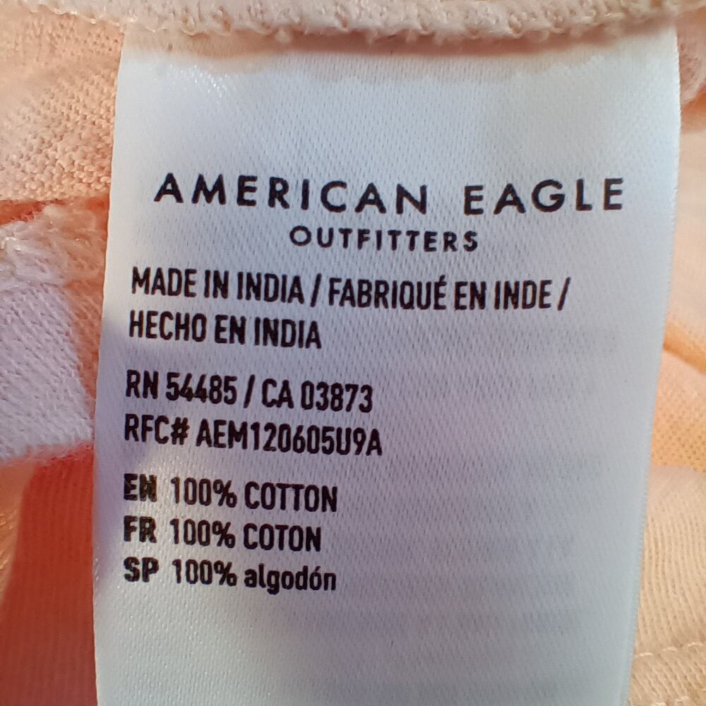 American Eagle Spaghetti Adj Strap Peach colored Maxi Dress Tiered Boho NWT Med - Picture 11 of 11